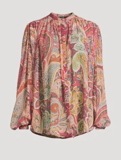 Silk Shirt In Paisley Print
