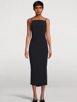 Sliced Midi Dress