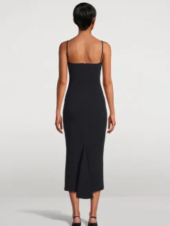 Sliced Midi Dress