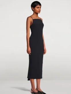 Sliced Midi Dress