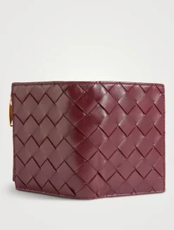 Small Intrecciato Leather Bifold Wallet
