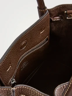 Small Leather Bucket Bag