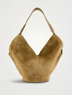 Small Lotus Suede Tote Bag