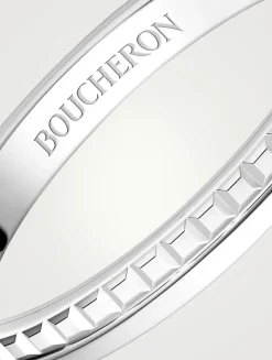 Small Quatre Radiant Edition Platinum Wedding Band