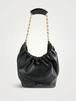 Small Squeeze Leather Shoulder Bag