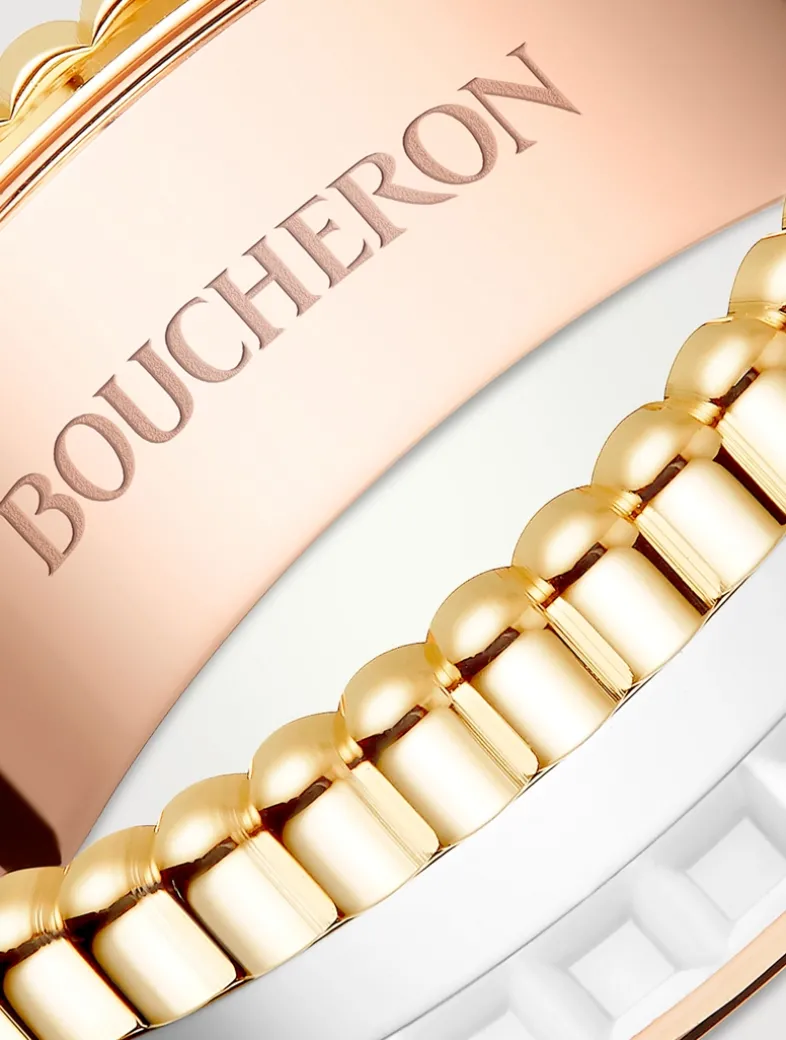 Small White Edition Quatre Gold Ring With White Ceramic