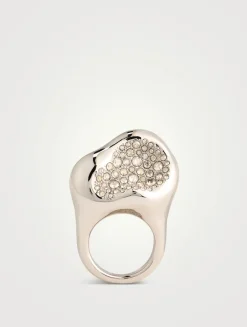 Solanales Crystal Pebble Ring