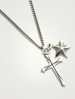 Star And Cross Pendants Necklace