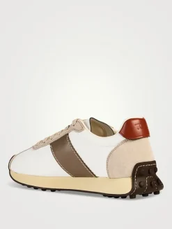 Suede And Neoprene Sneakers