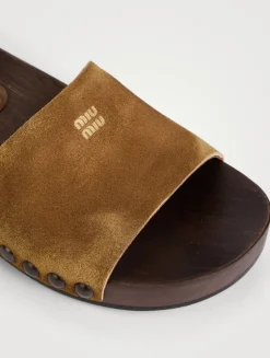 Suede Clogs