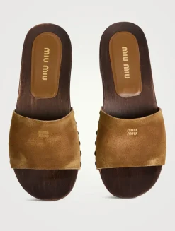 Suede Clogs