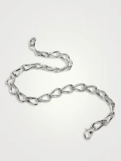 Surf Sterling Silver Link Necklace