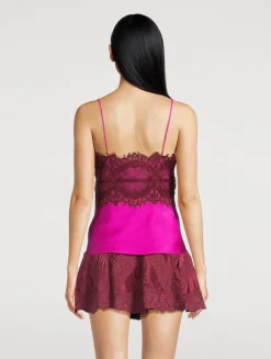 Talulah Lace-Trimmed Satin Cami