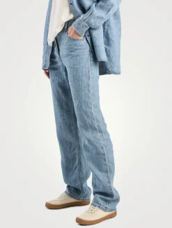 Tarley Straight Linen Jeans