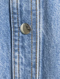 The Sleeveless Denim Shirt Dress