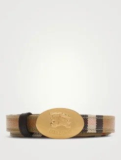 Thin Reversible Check Knight Stamp Belt​