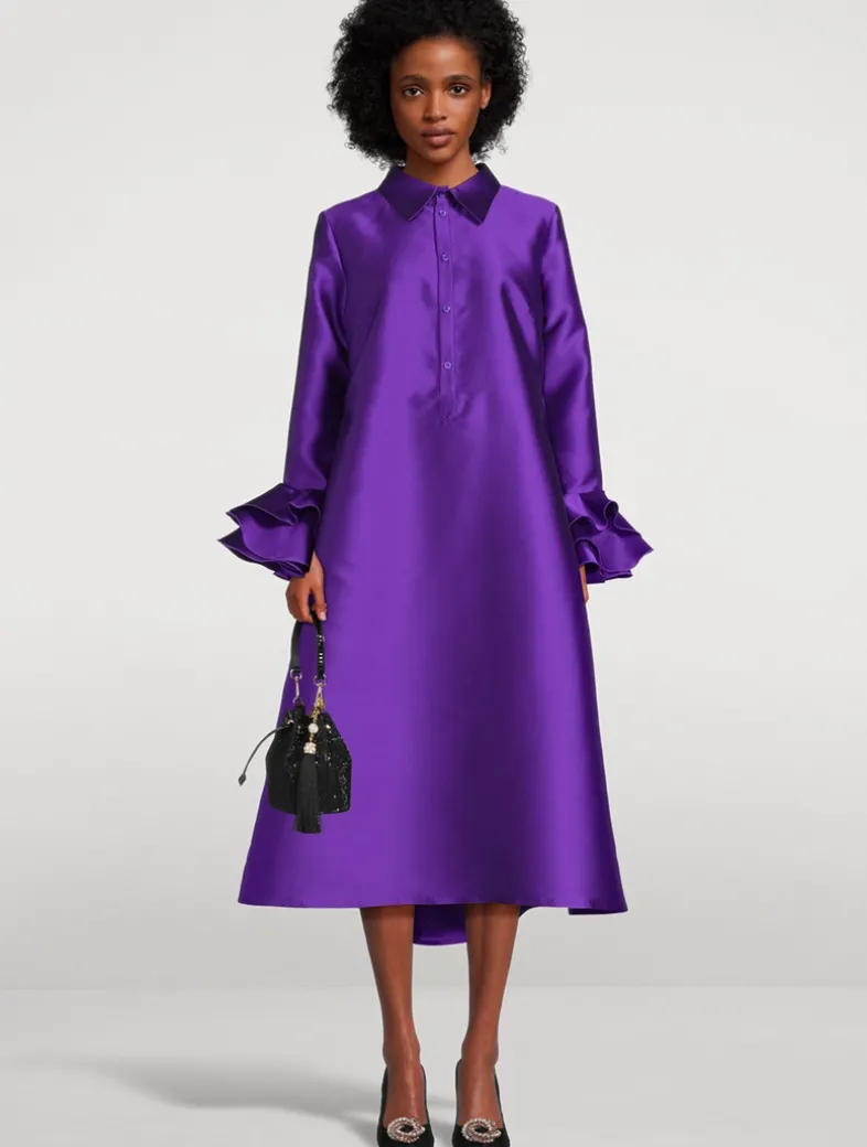Tibaldi Satin Shirt Dress