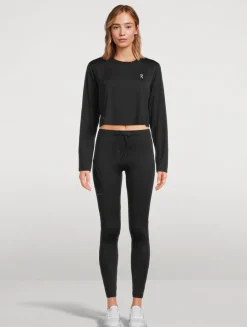 Train Long-Sleeve Cropped T-Shirt