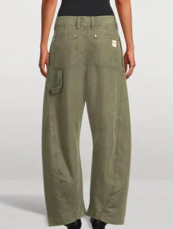 Twisted-Seam Wide-Leg Trousers