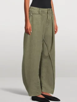 Twisted-Seam Wide-Leg Trousers