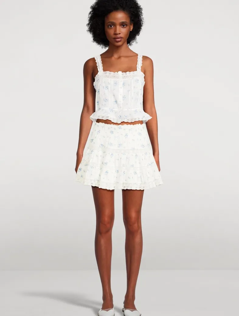 Viro Mini Skirt In Floral Print