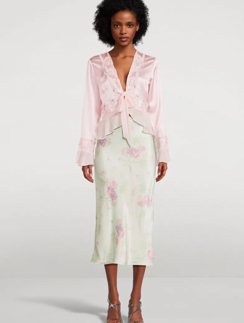 Vivetta Silk Tie-Front Blouse
