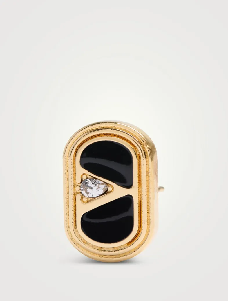 VLogo Ovalette Stud Earrings
