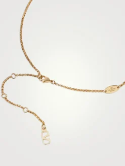 VLogo Pavé Crystal Chain Necklace