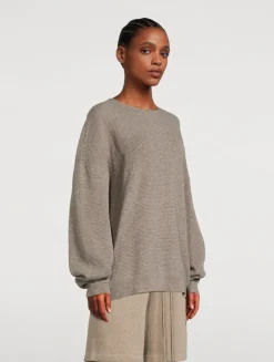 Waffle Crewneck Sweater