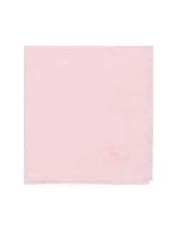 Wide Check Wool Silk Scarf