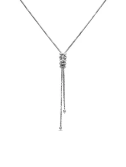 Zig Zag Stax™ Y Necklace In Sterling Silver With Diamonds
