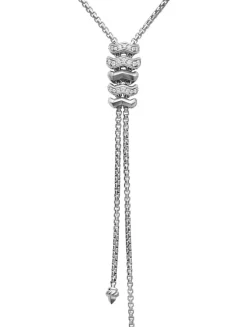 Zig Zag Stax™ Y Necklace In Sterling Silver With Diamonds
