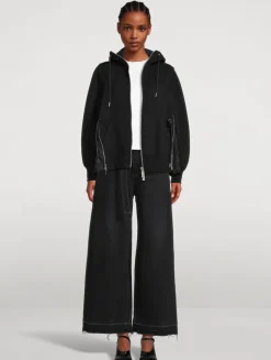 Zip Twill Hoodie